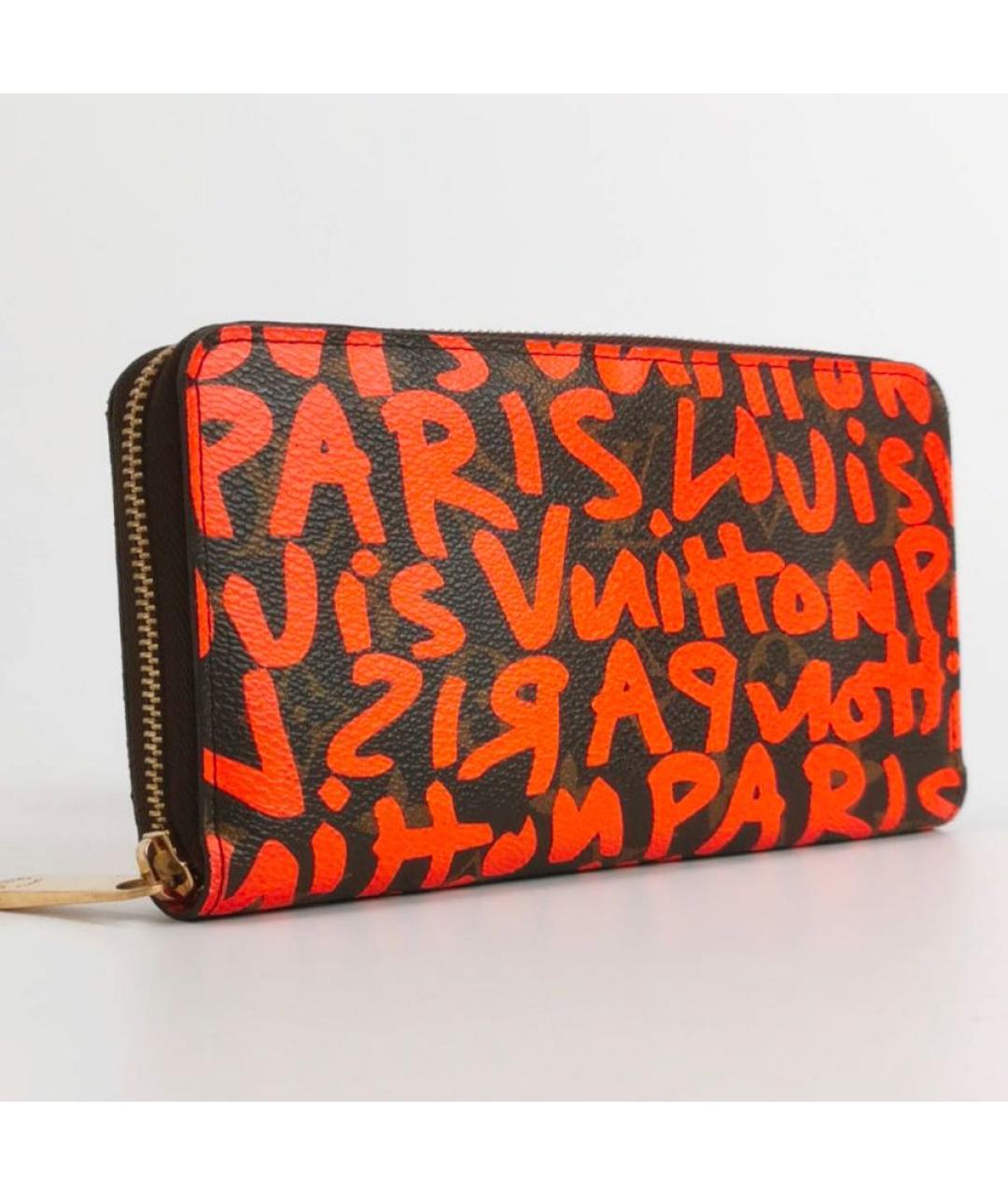 LOUIS VUITTON Коричневый кожаный кошелек, фото 3