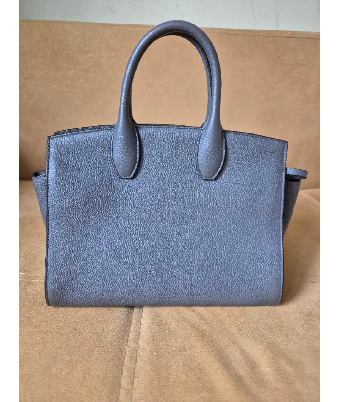 FERRAGAMO Антрацитовая кожаная сумка через плечо, фото 3