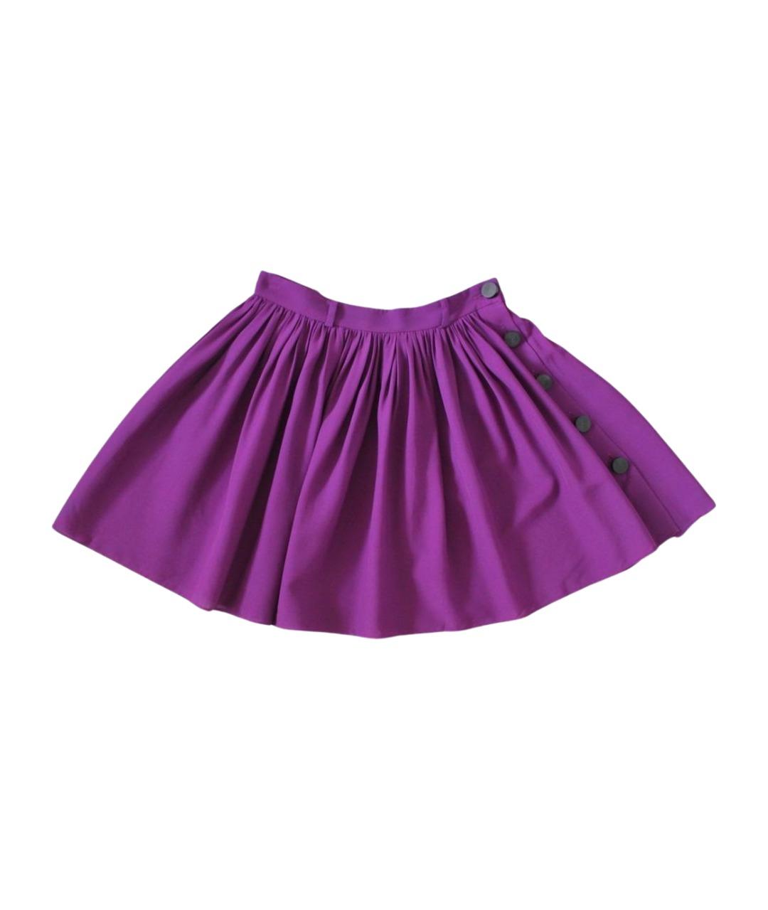 BALENCIAGA Фиолетовая вискозная юбка мини, фото 1