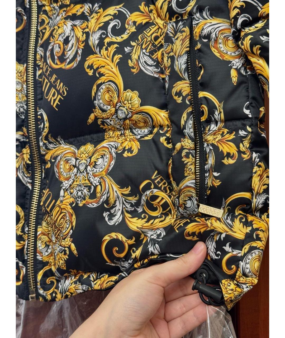 VERSACE JEANS COUTURE Черная полиэстеровая куртка, фото 4