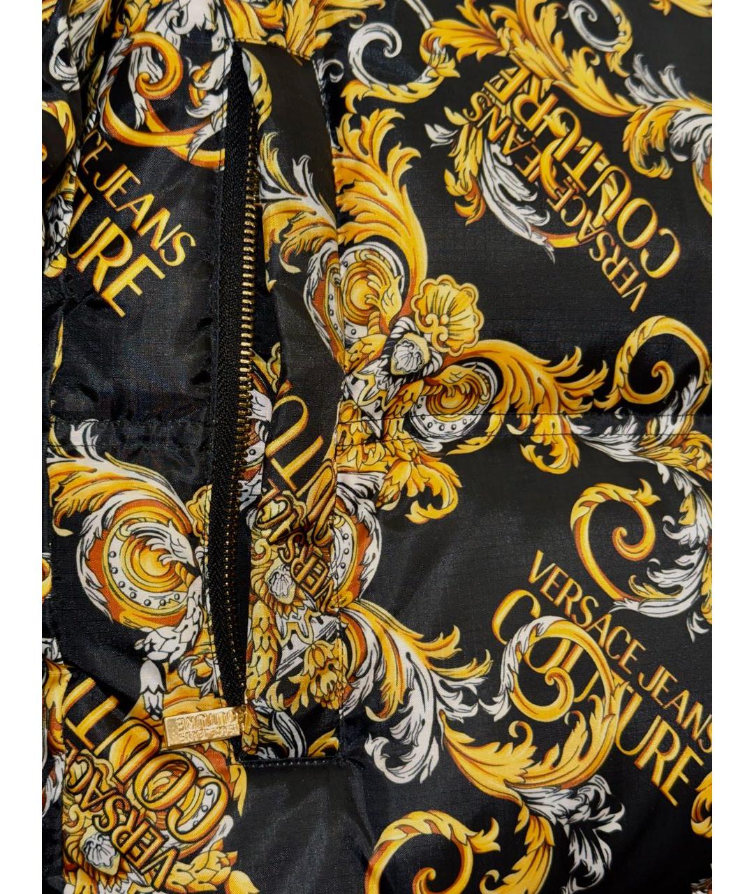 VERSACE JEANS COUTURE Черная полиэстеровая куртка, фото 2