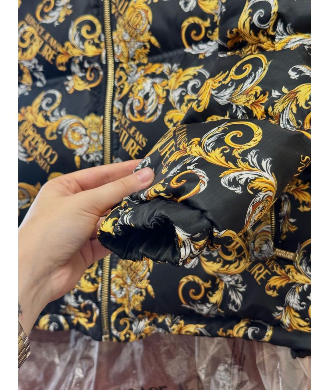 VERSACE JEANS COUTURE Черная полиэстеровая куртка, фото 5
