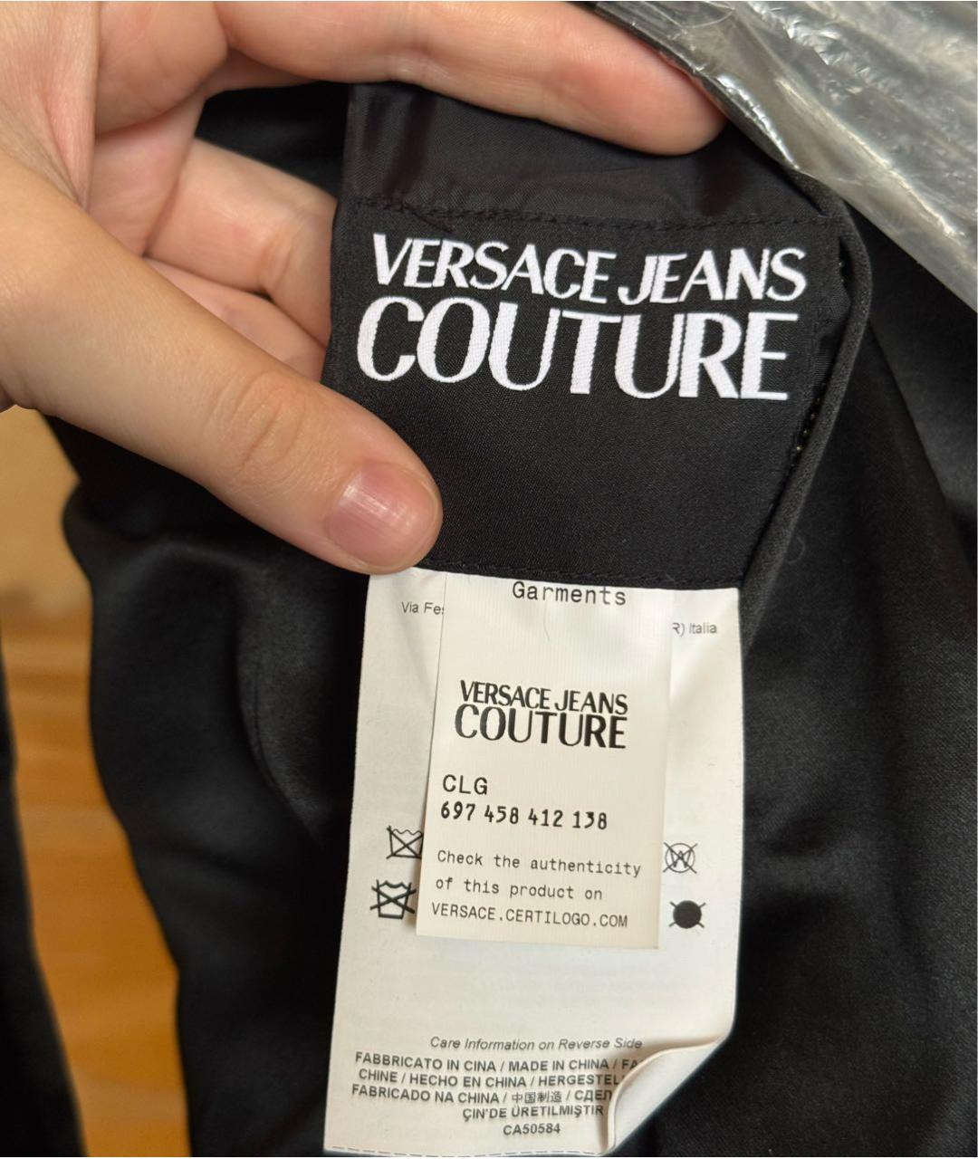 VERSACE JEANS COUTURE Черная полиэстеровая куртка, фото 6