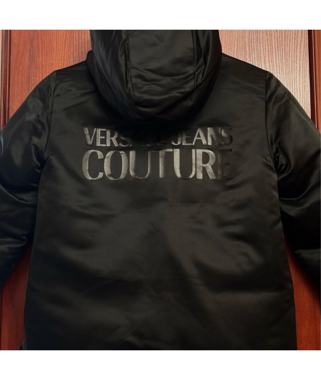 VERSACE JEANS COUTURE Черная полиэстеровая куртка, фото 7