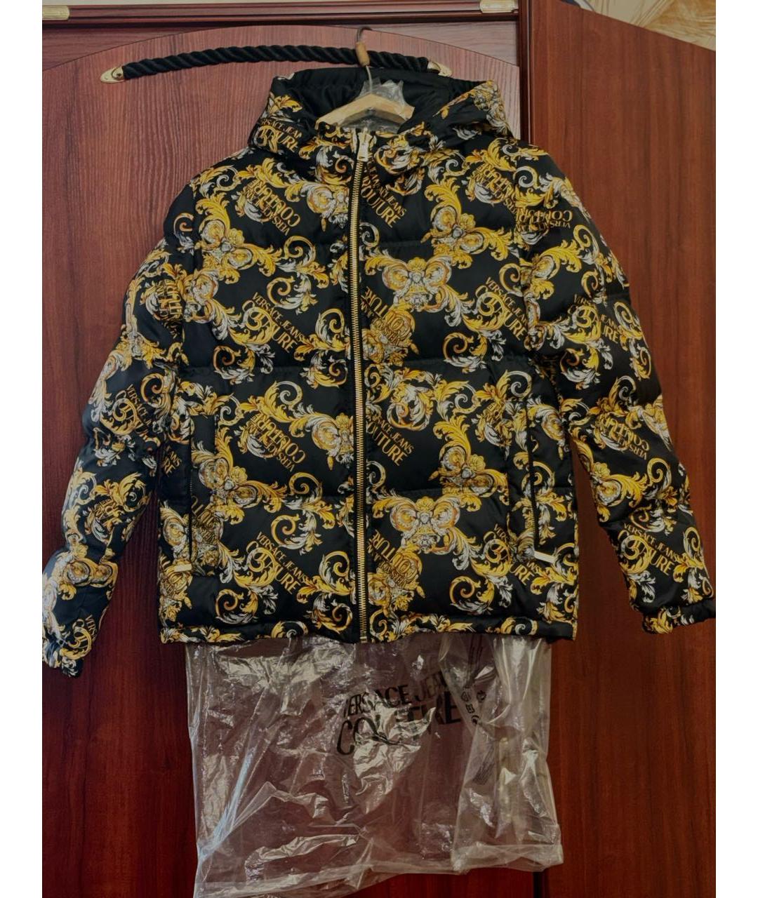 VERSACE JEANS COUTURE Черная полиэстеровая куртка, фото 8