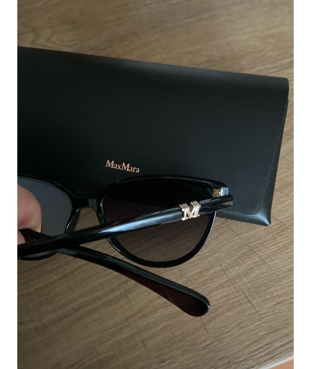 MAX MARA Черные пластиковые солнцезащитные очки, фото 4