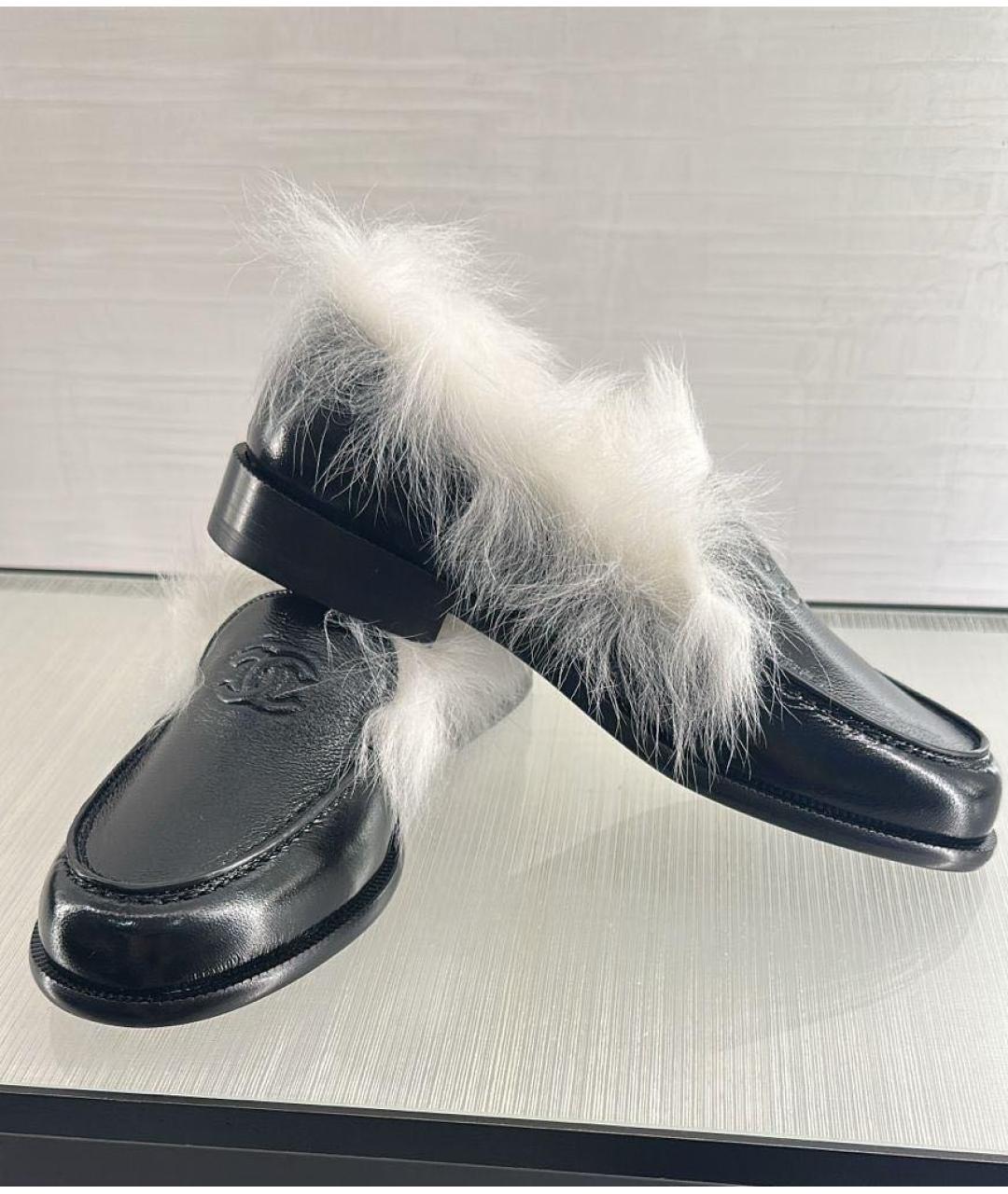 CHANEL Черные лоферы из лакированной кожи, фото 6