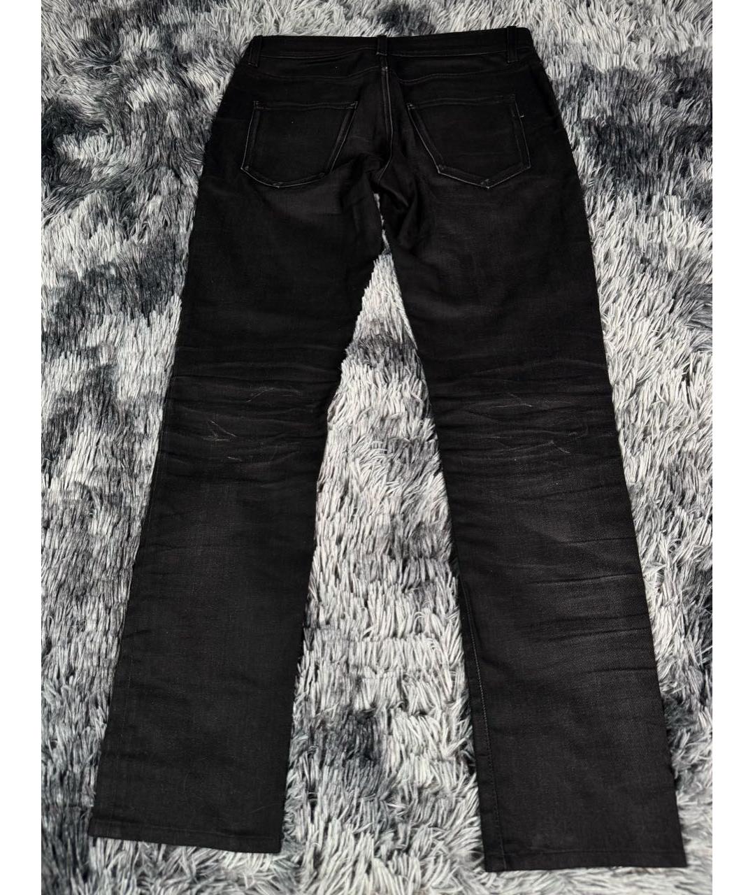 SAINT LAURENT Черные хлопковые джинсы скинни, фото 2