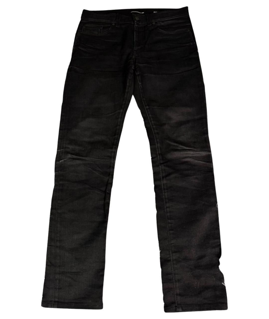 SAINT LAURENT Черные хлопковые джинсы скинни, фото 1
