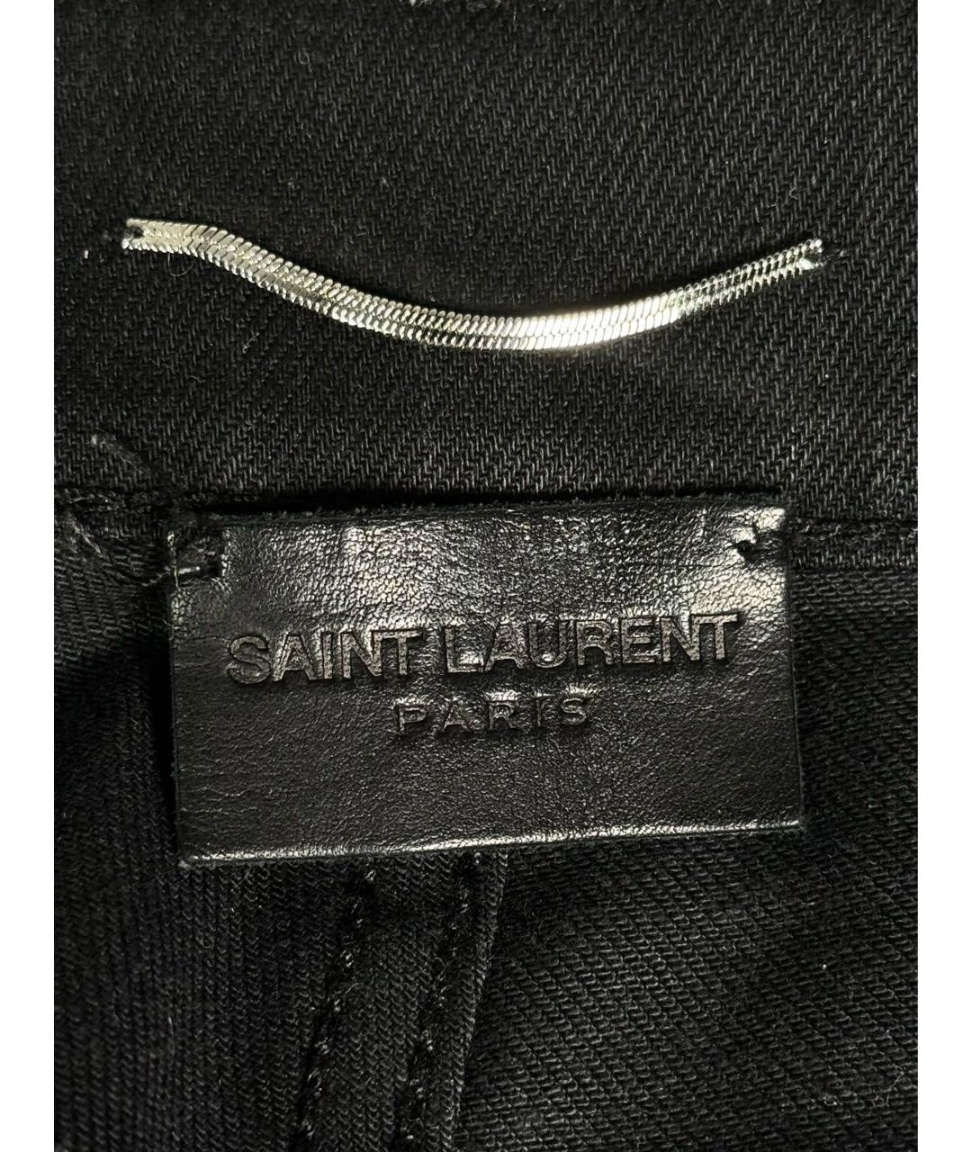 SAINT LAURENT Черные хлопковые джинсы скинни, фото 6