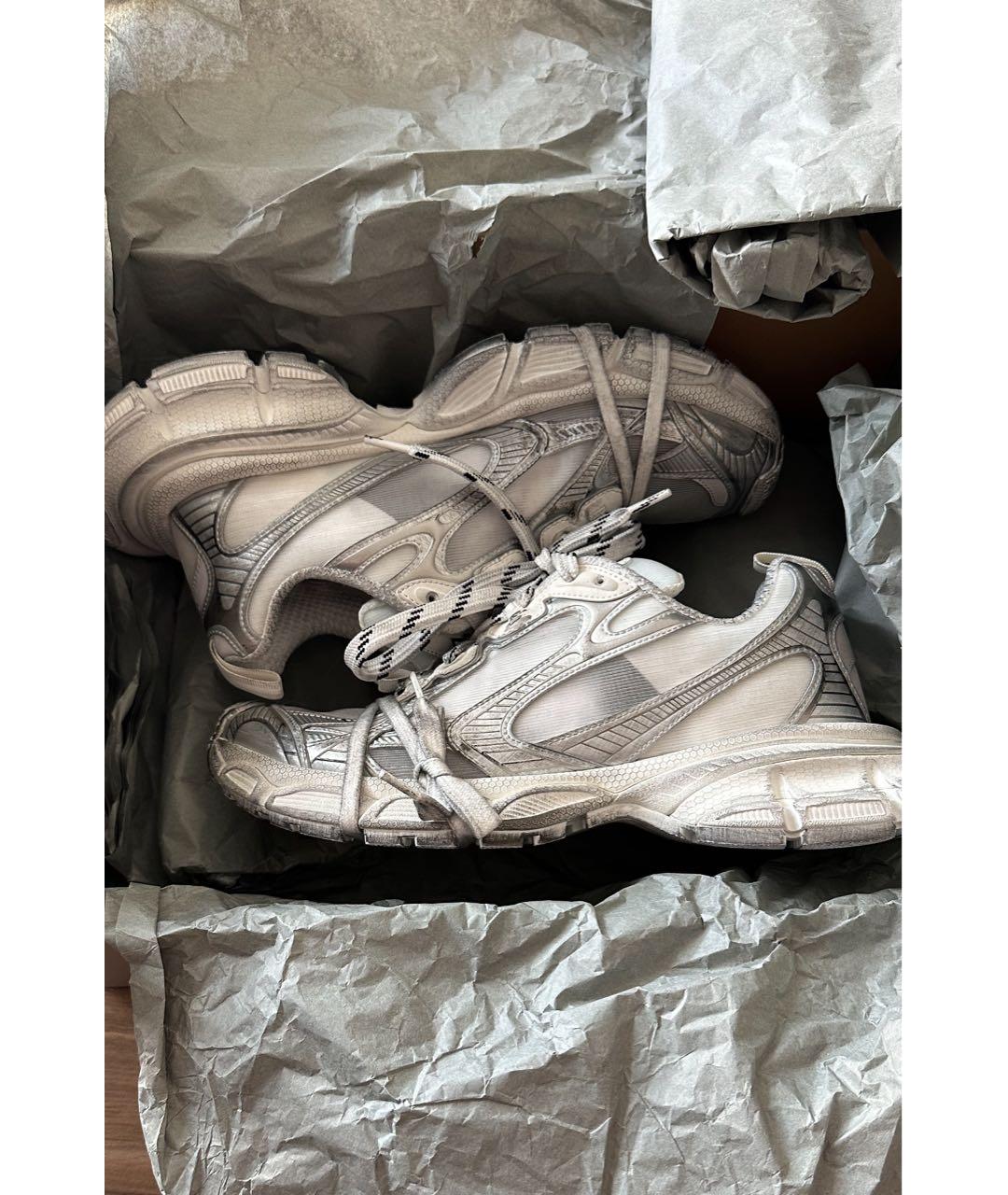 BALENCIAGA Серебряные низкие кроссовки / кеды, фото 4