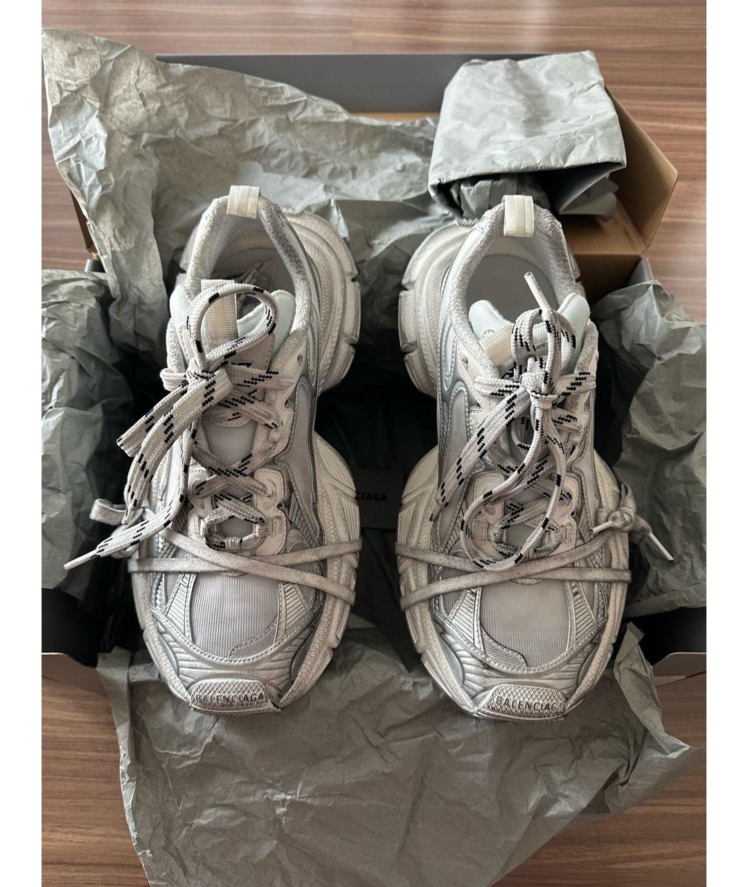 BALENCIAGA Серебряные низкие кроссовки / кеды, фото 3