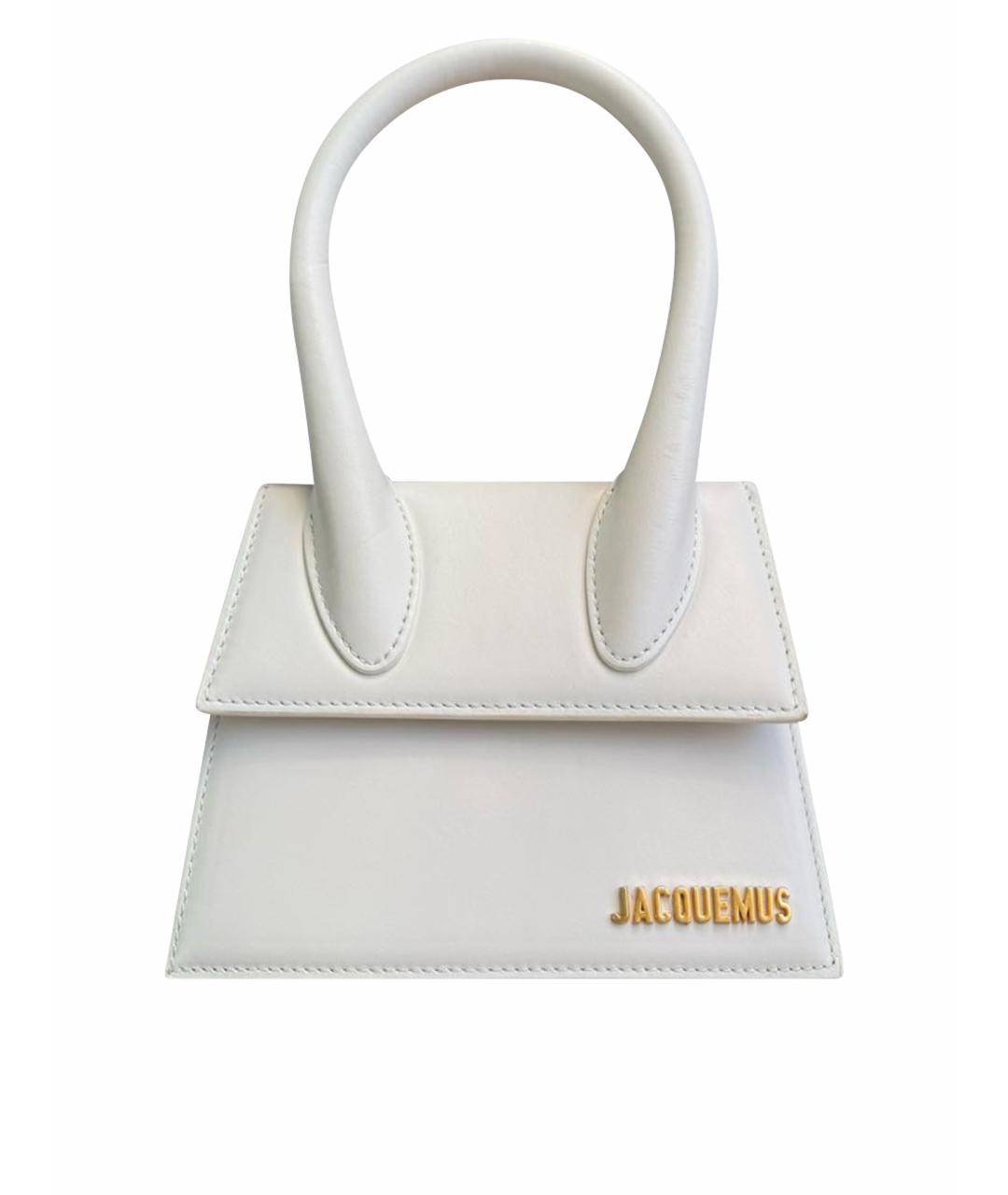 JACQUEMUS Белая кожаная сумка через плечо, фото 1