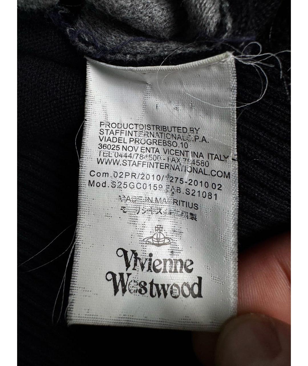 VIVIENNE WESTWOOD Темно-синий хлопковый джемпер / свитер, фото 6