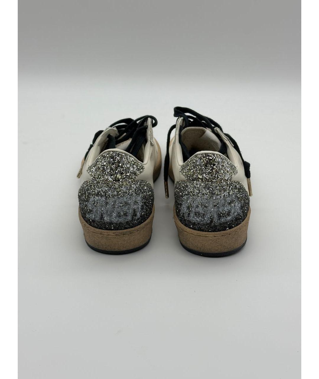 GOLDEN GOOSE DELUXE BRAND Бежевые кожаные низкие кроссовки / кеды, фото 4