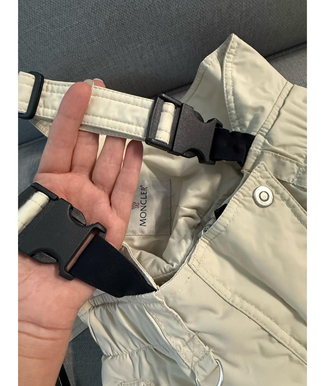 MONCLER Белые спортивные брюки и шорты, фото 6