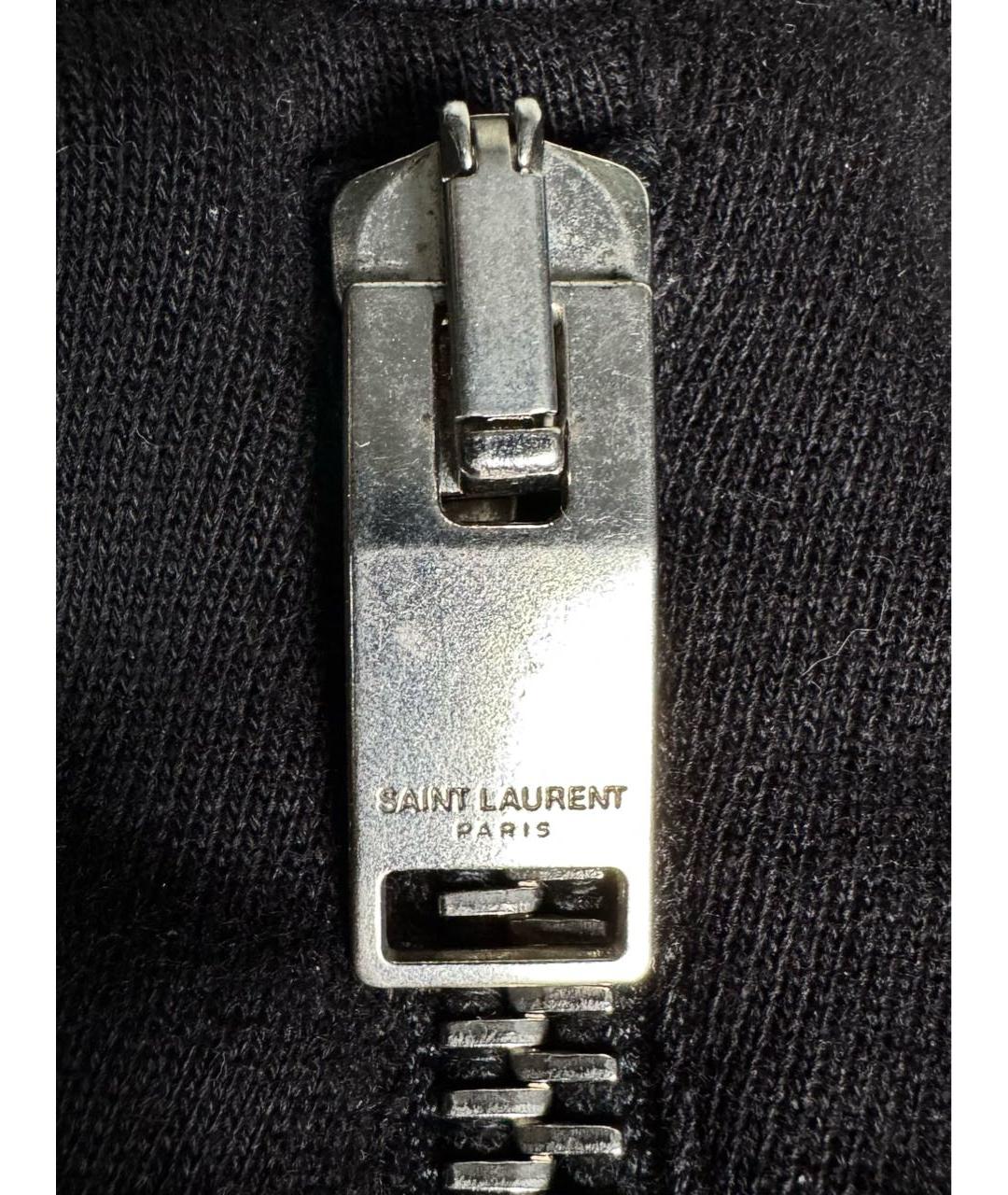 SAINT LAURENT Черный хлопковый джемпер / свитер, фото 5
