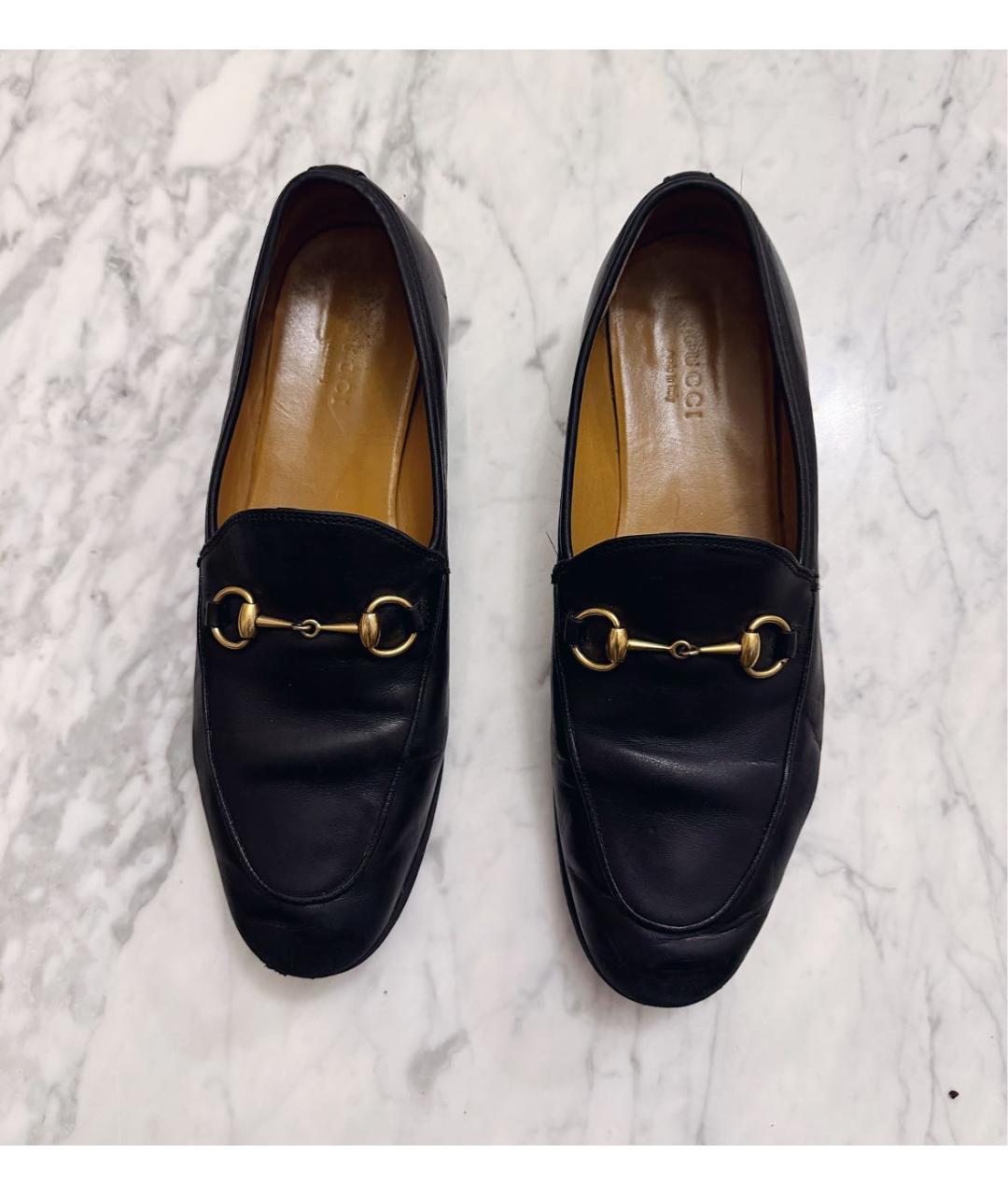 GUCCI Черные кожаные лоферы, фото 2