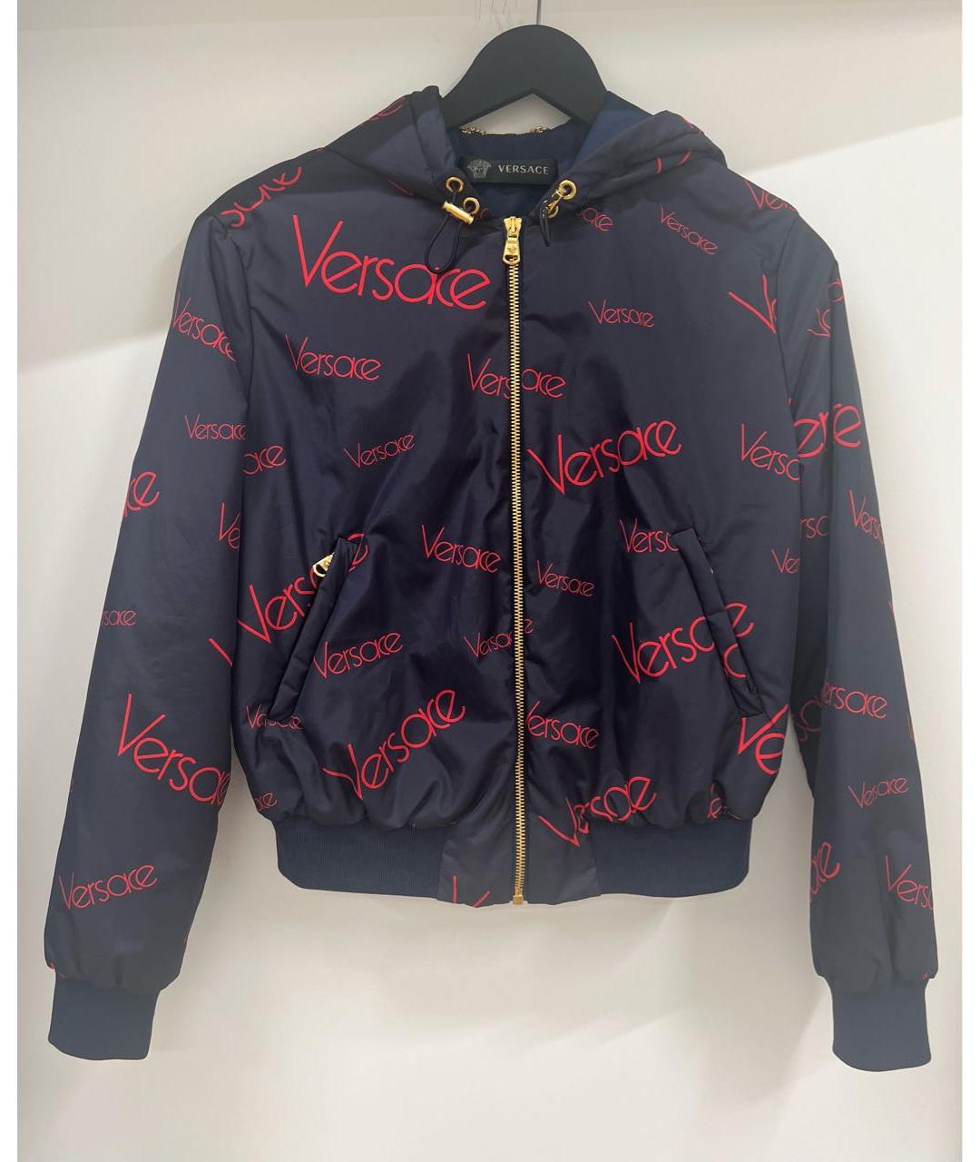VERSACE Темно-синяя полиэстеровая куртка, фото 9