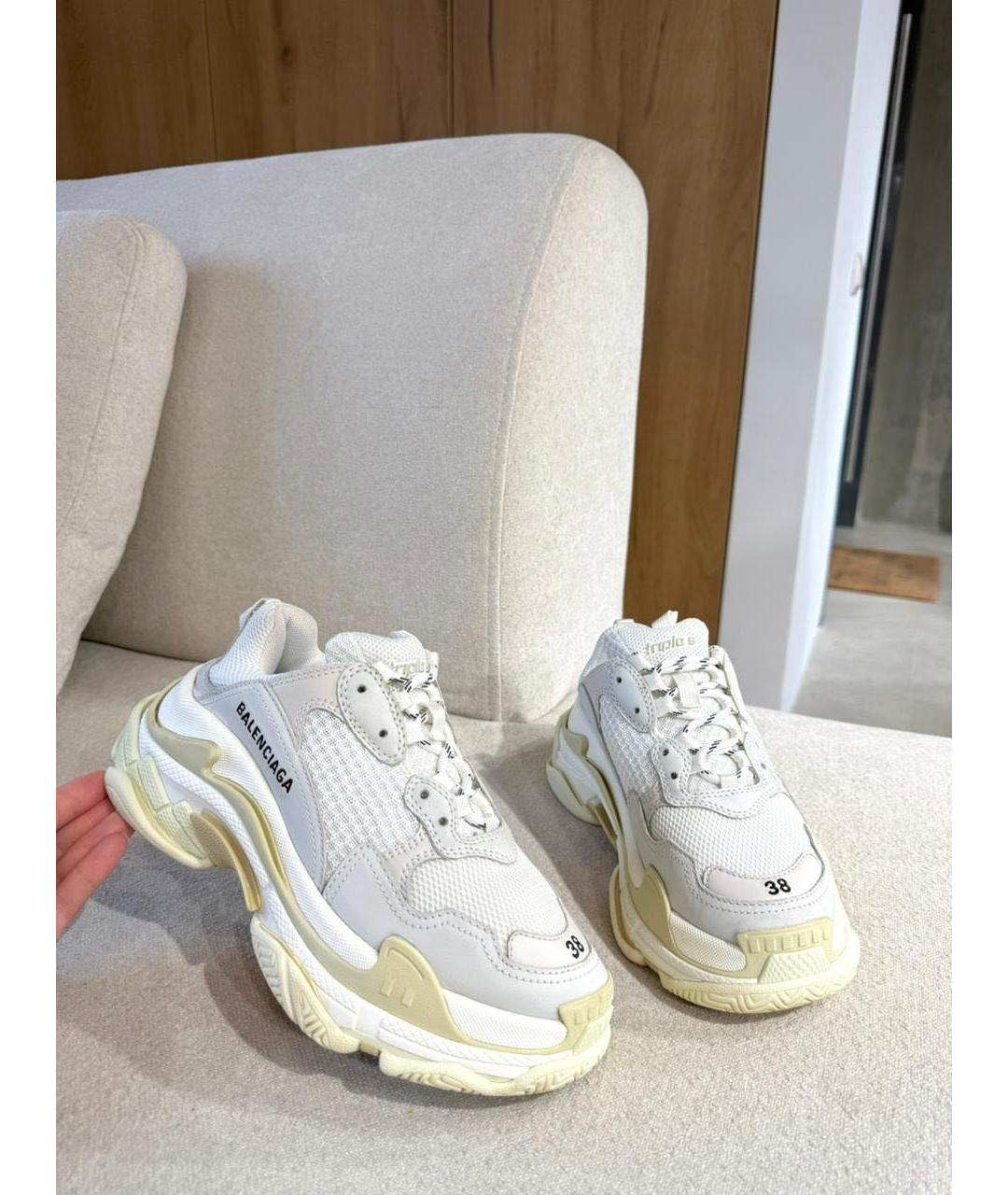 BALENCIAGA Белые кроссовки, фото 5