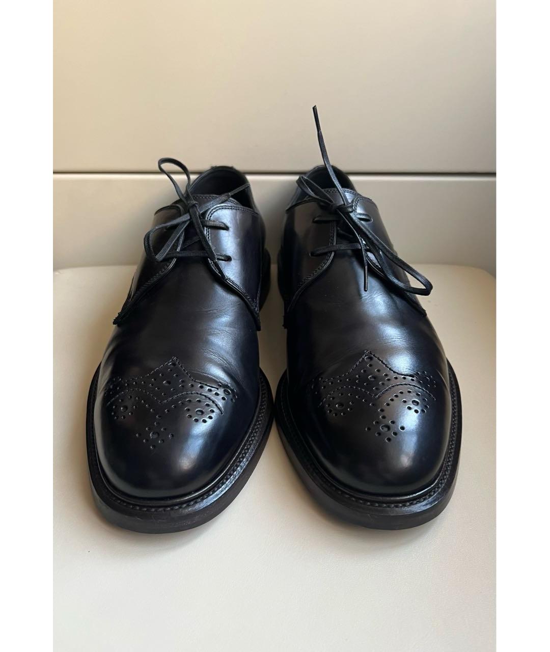 DOLCE&GABBANA Черные кожаные туфли, фото 3