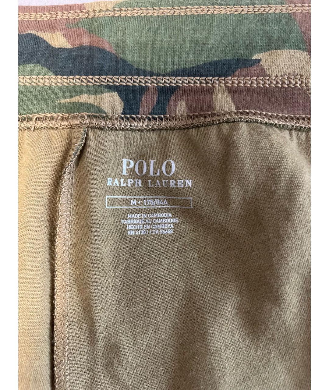 POLO RALPH LAUREN Хаки хлопковые повседневные брюки, фото 3