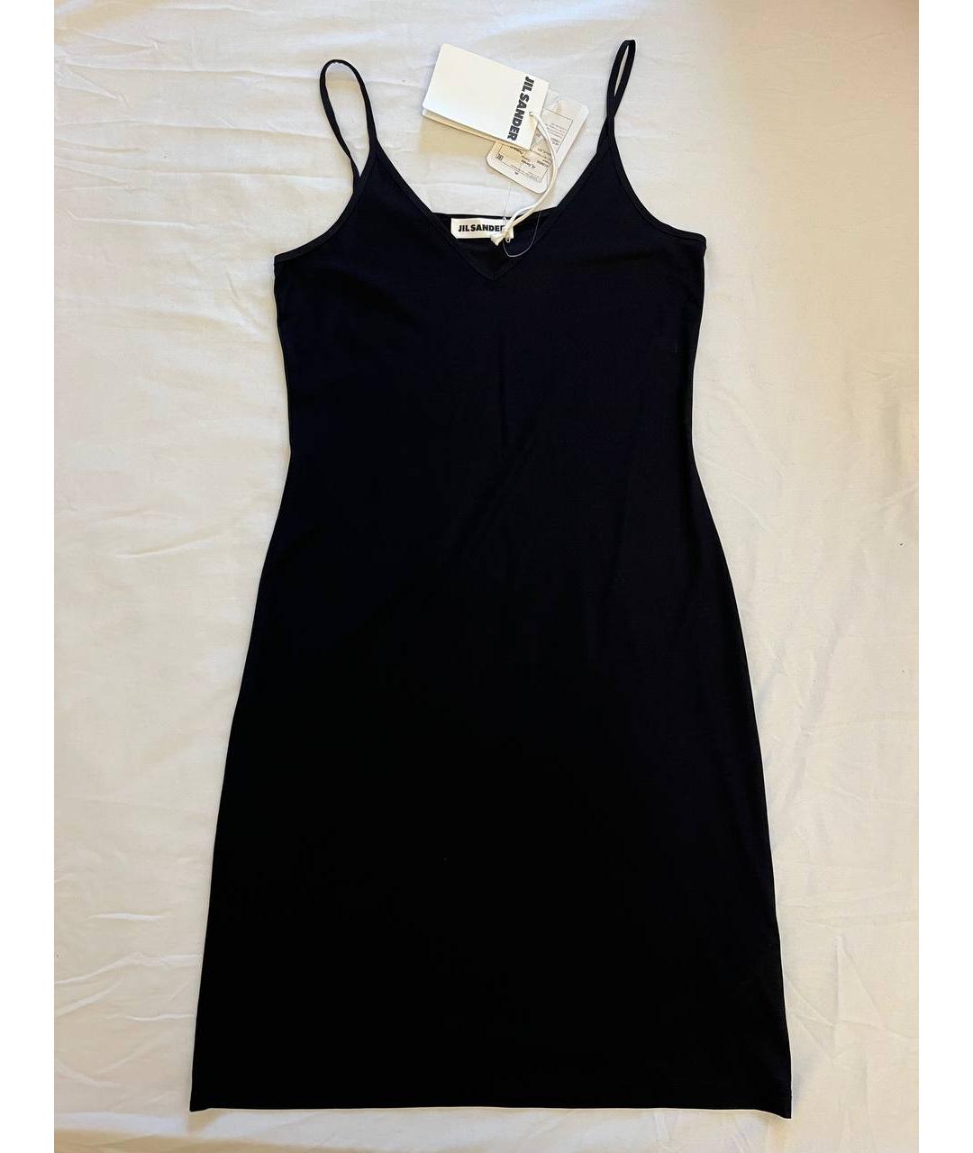 JIL SANDER Черное полиамидовое коктейльное платье, фото 4