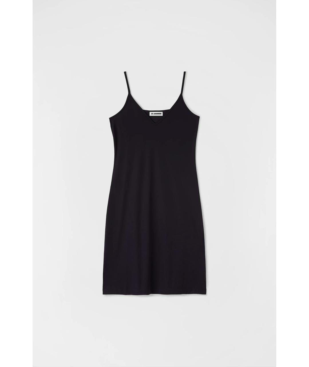 JIL SANDER Черное полиамидовое коктейльное платье, фото 7