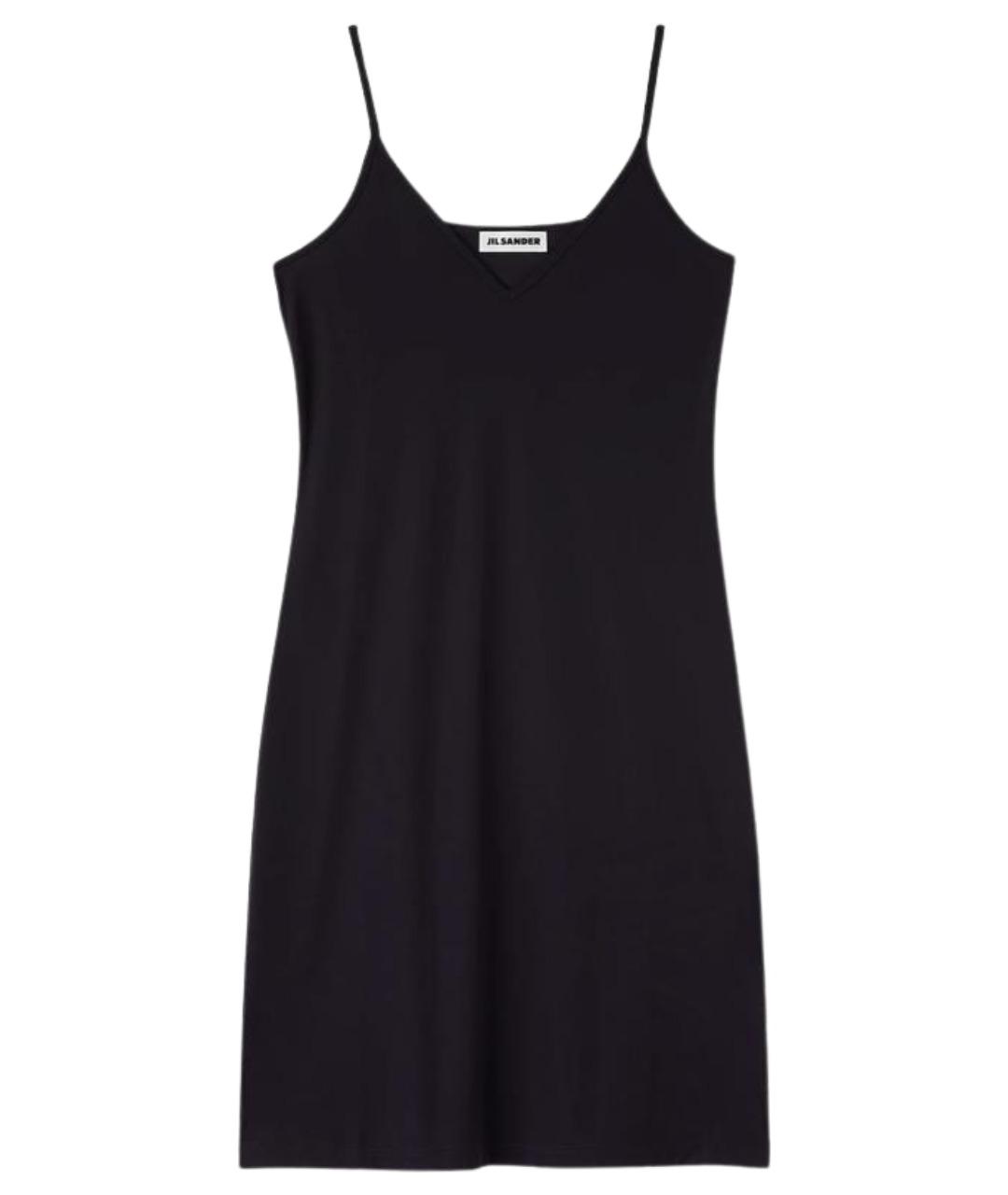 JIL SANDER Черное полиамидовое коктейльное платье, фото 1