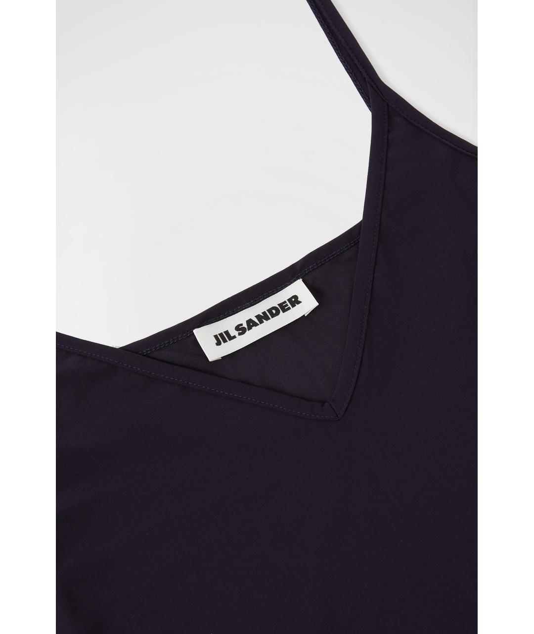 JIL SANDER Черное полиамидовое коктейльное платье, фото 3