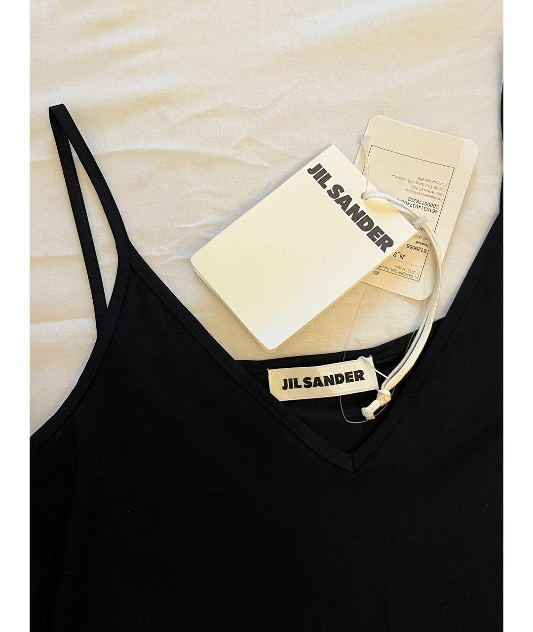 JIL SANDER Черное полиамидовое коктейльное платье, фото 5