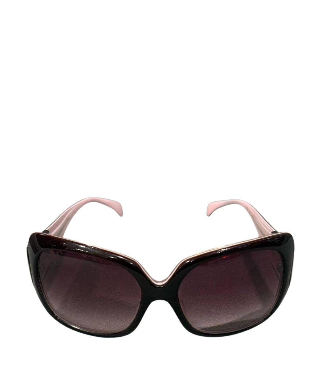 CHROME HEARTS Бордовые пластиковые солнцезащитные очки, фото 1