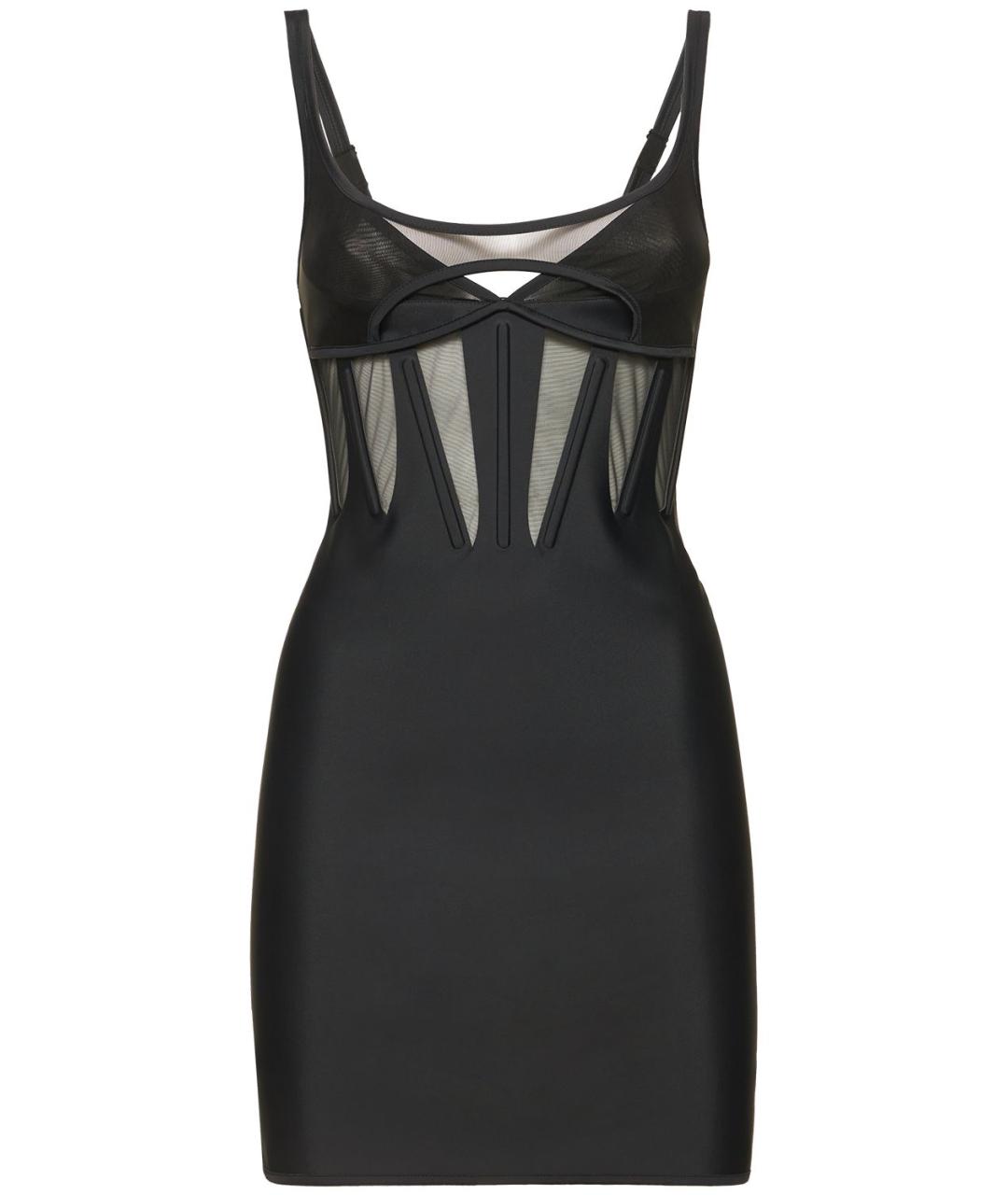 MUGLER Черное коктейльное платье, фото 1
