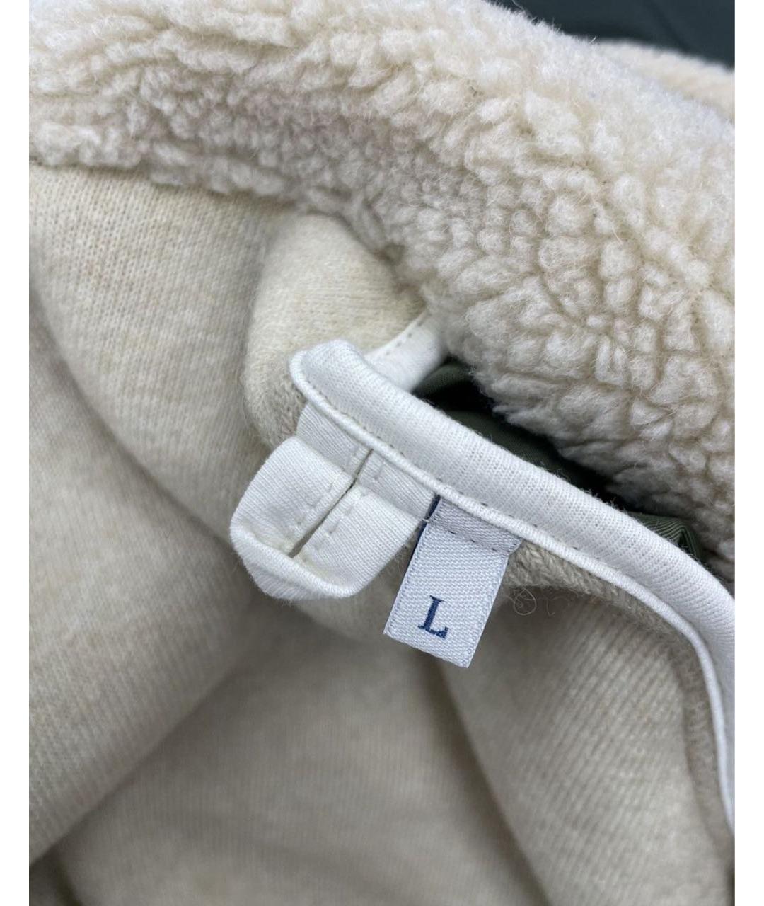 MONCLER Бежевая полиэстеровая куртка, фото 8