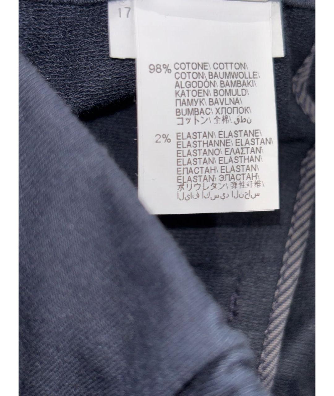 BRUNELLO CUCINELLI Синие хлопковые спортивные брюки и шорты, фото 7