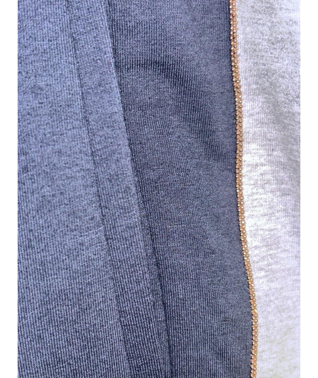 BRUNELLO CUCINELLI Синие хлопковые спортивные брюки и шорты, фото 4