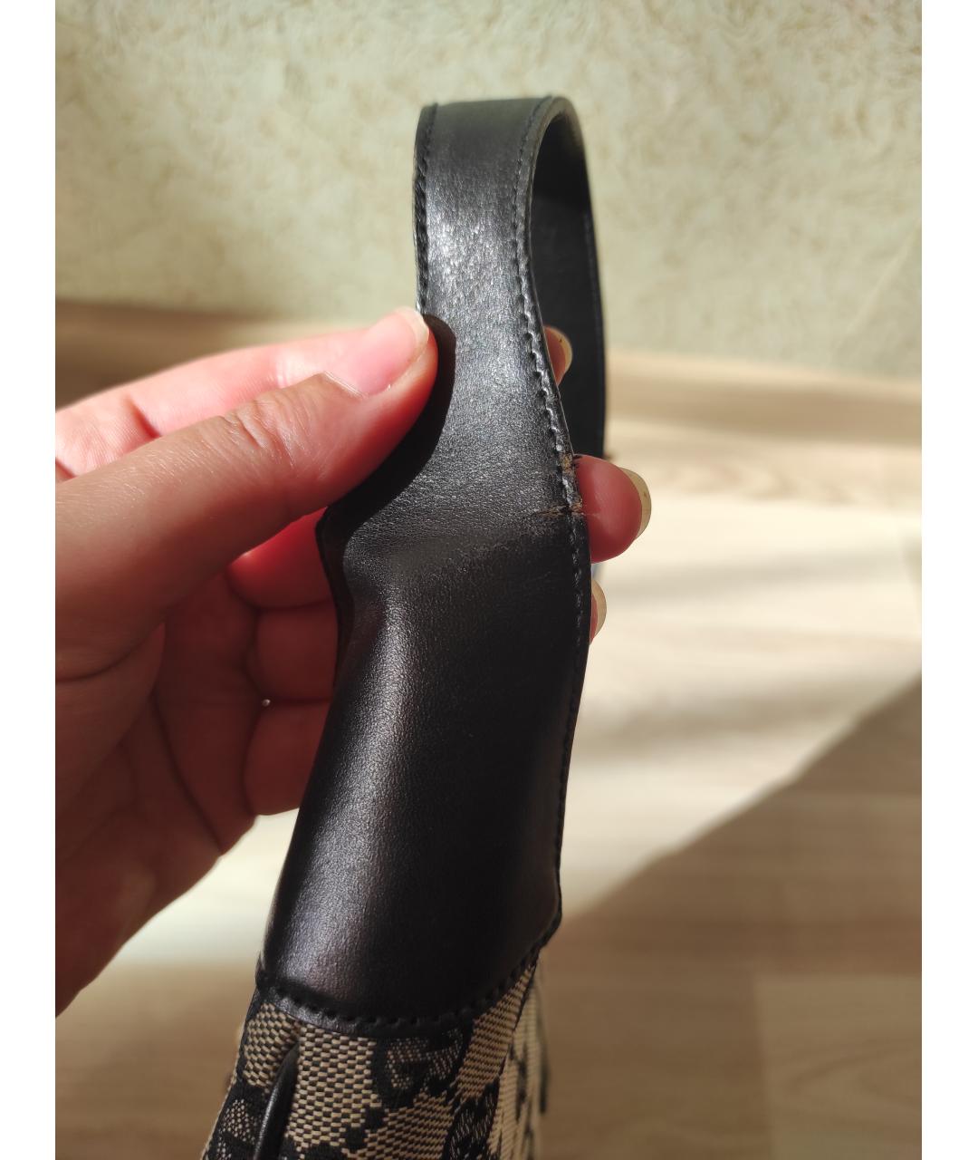 GUCCI Коричневая тканевая сумка через плечо, фото 4