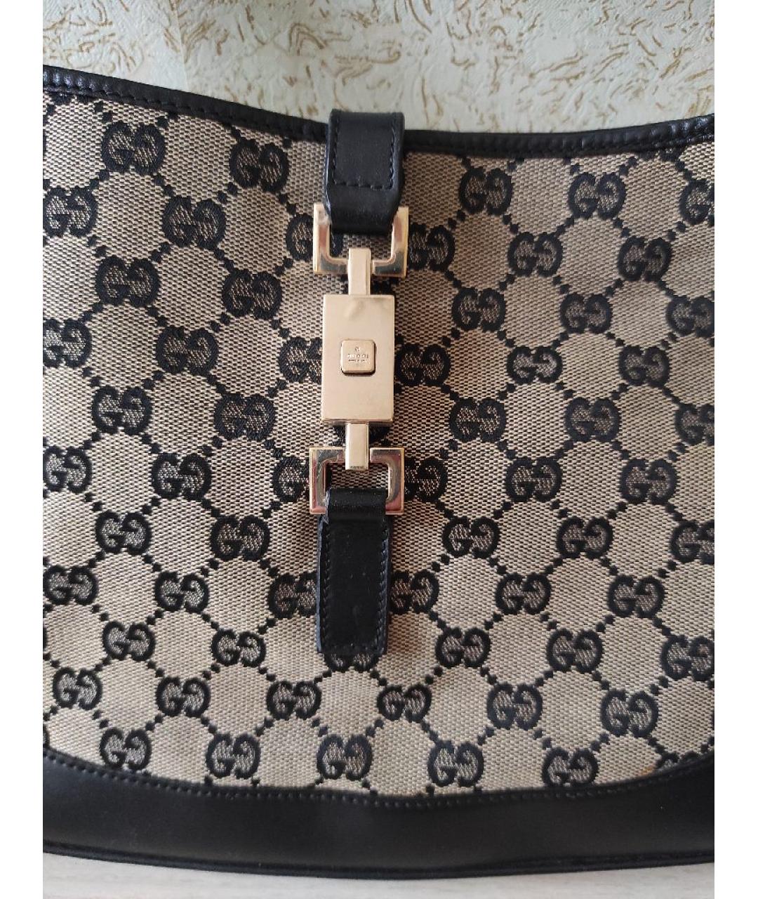 GUCCI Коричневая тканевая сумка через плечо, фото 2