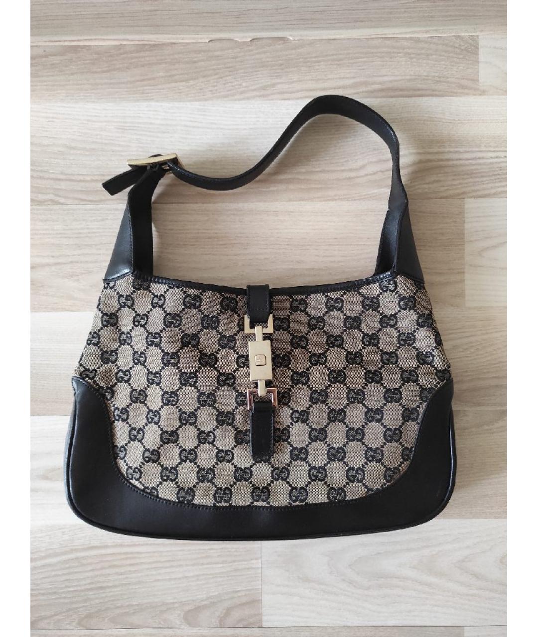 GUCCI Коричневая тканевая сумка через плечо, фото 9