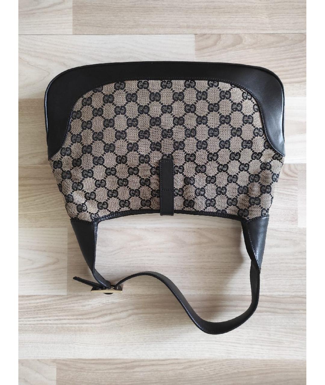 GUCCI Коричневая тканевая сумка через плечо, фото 3