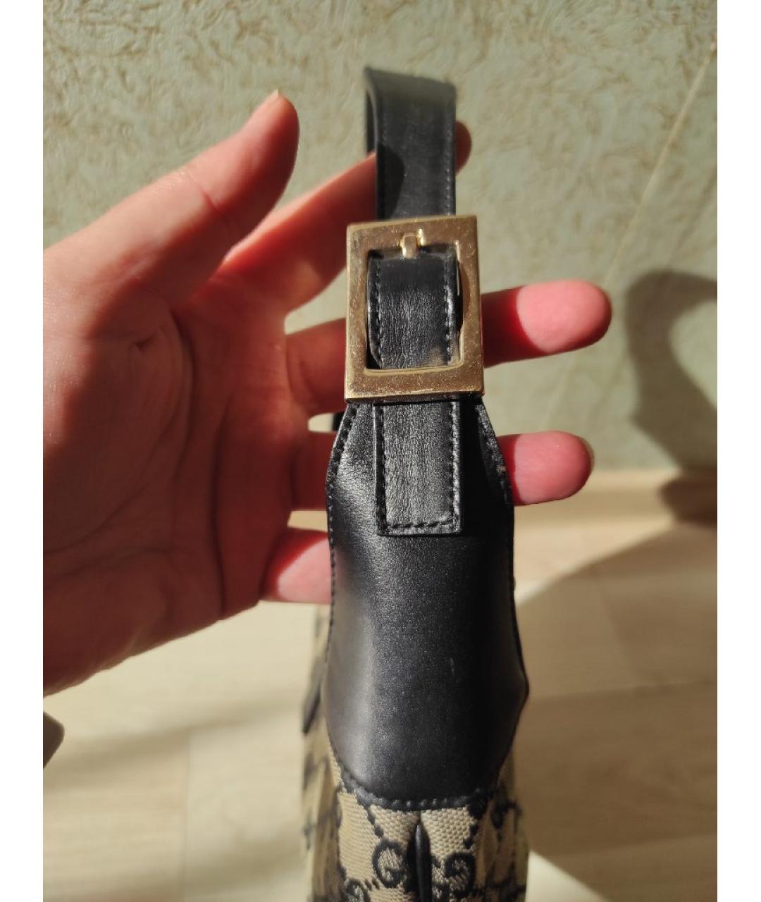 GUCCI Коричневая тканевая сумка через плечо, фото 7