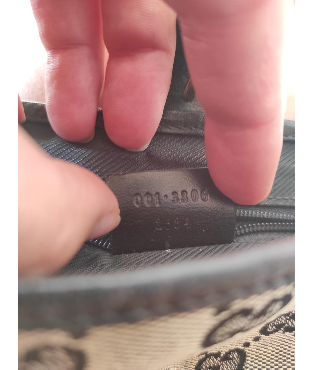 GUCCI Коричневая тканевая сумка через плечо, фото 6