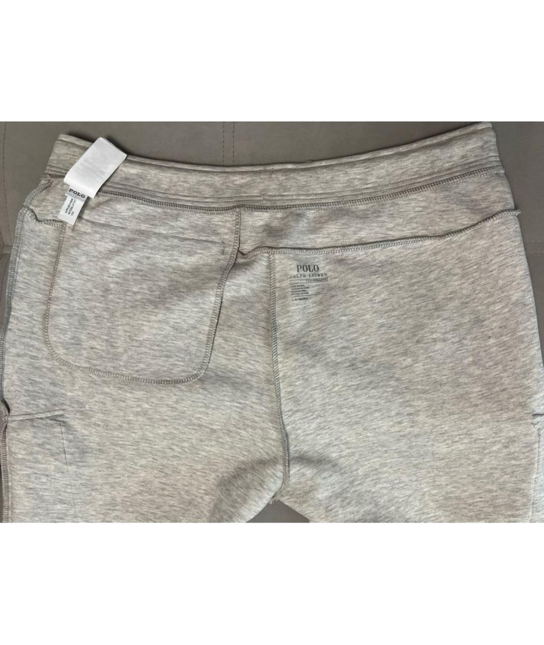 POLO RALPH LAUREN Серые хлопковые повседневные брюки, фото 3