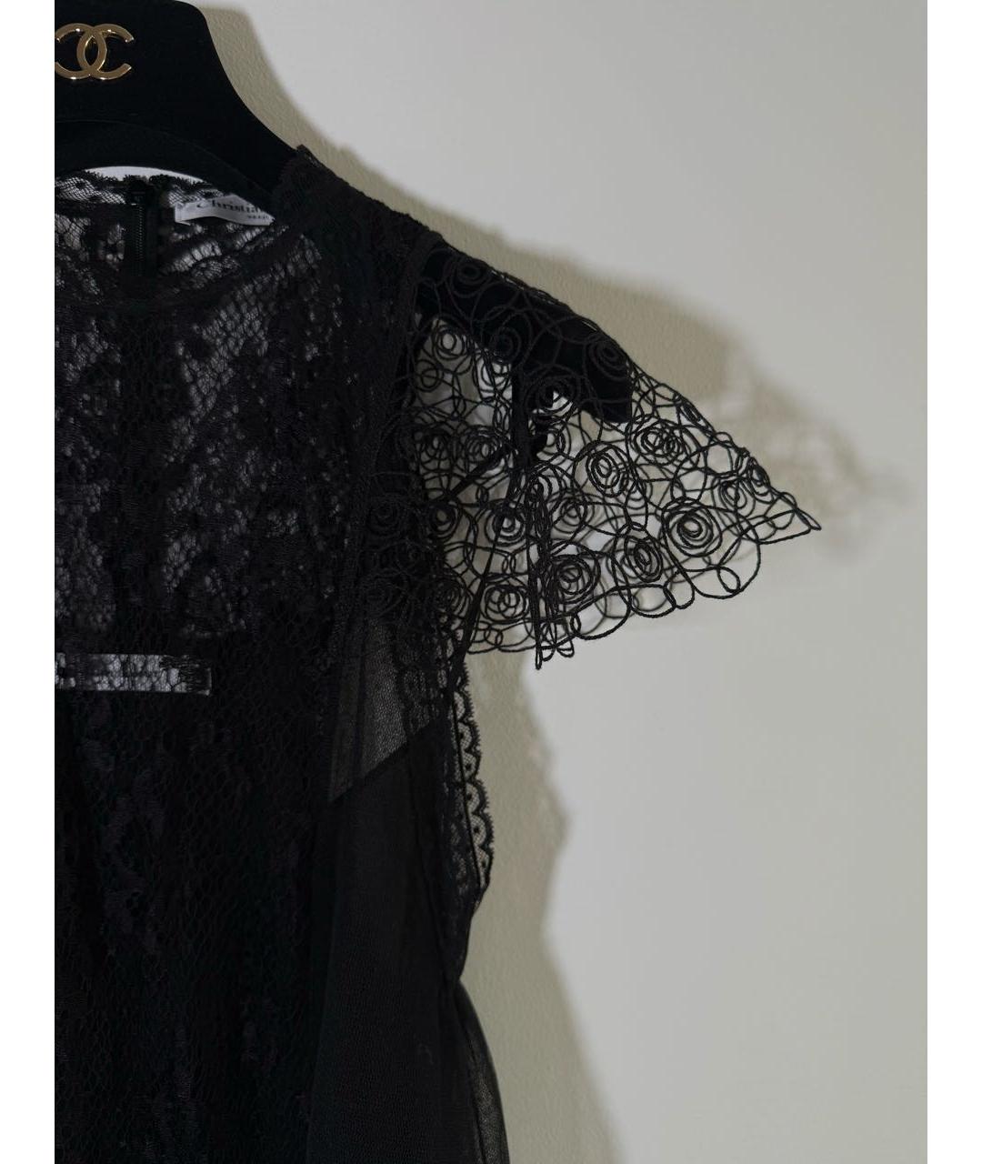 CHRISTIAN DIOR Черное шелковое вечернее платье, фото 4