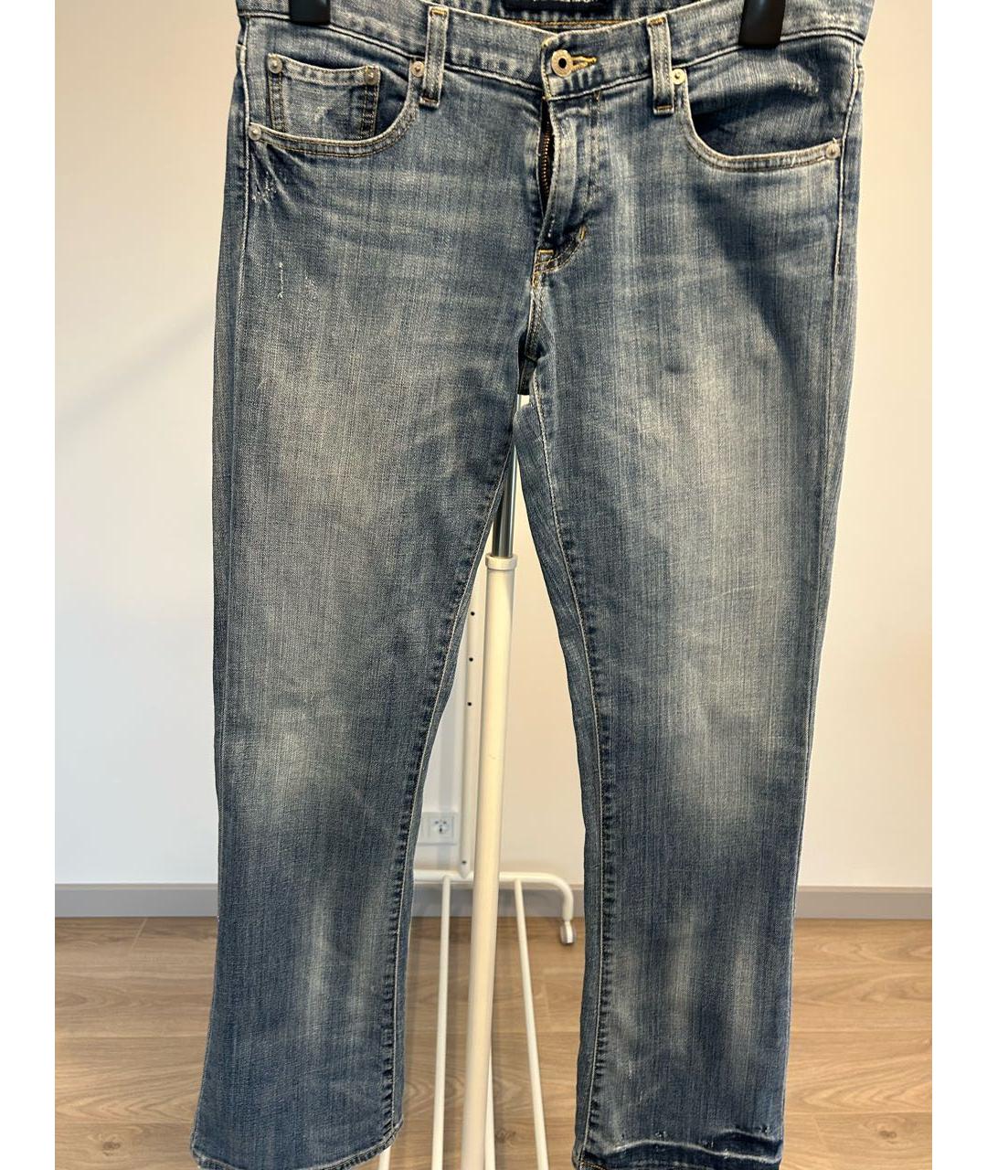 RALPH LAUREN Синие хлопко-эластановые джинсы клеш, фото 6
