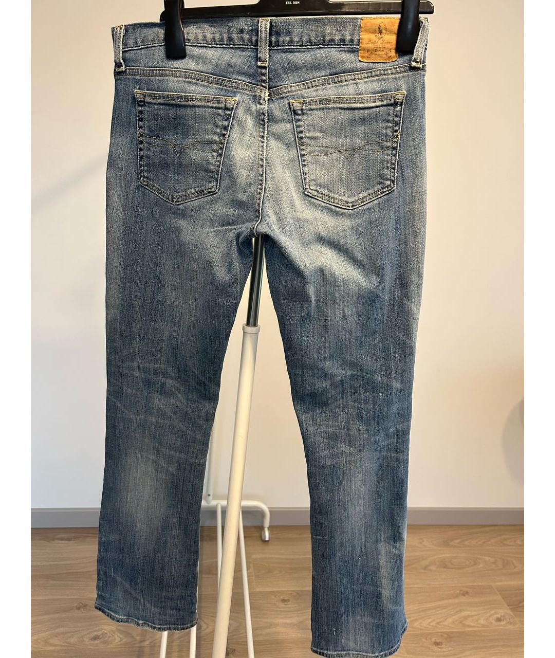 RALPH LAUREN Синие хлопко-эластановые джинсы клеш, фото 2