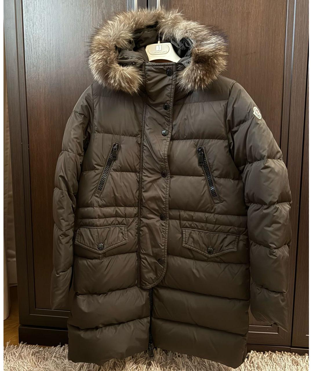 MONCLER Хаки пуховик, фото 2