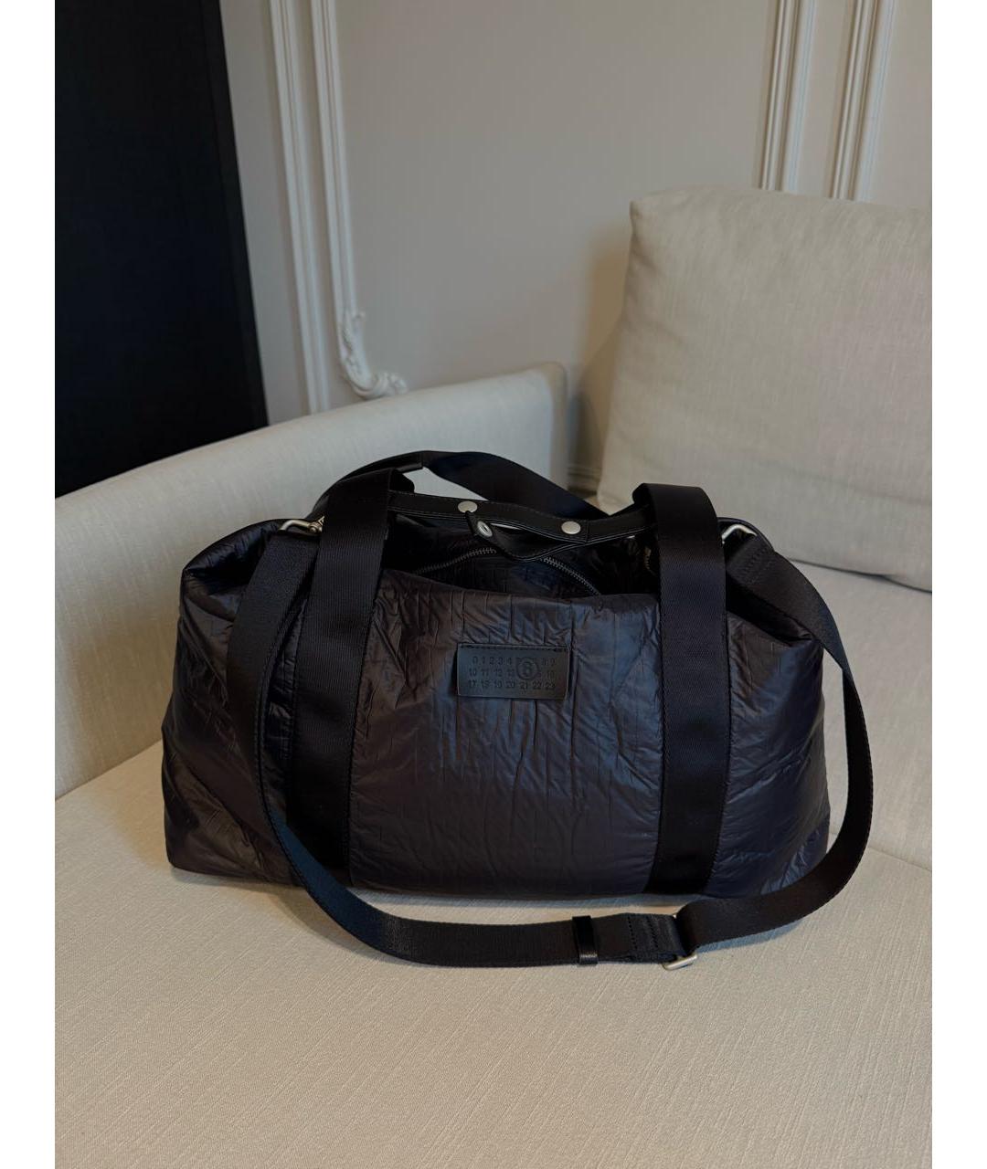 MM6 MAISON MARGIELA Черная дорожная/спортивная сумка, фото 3