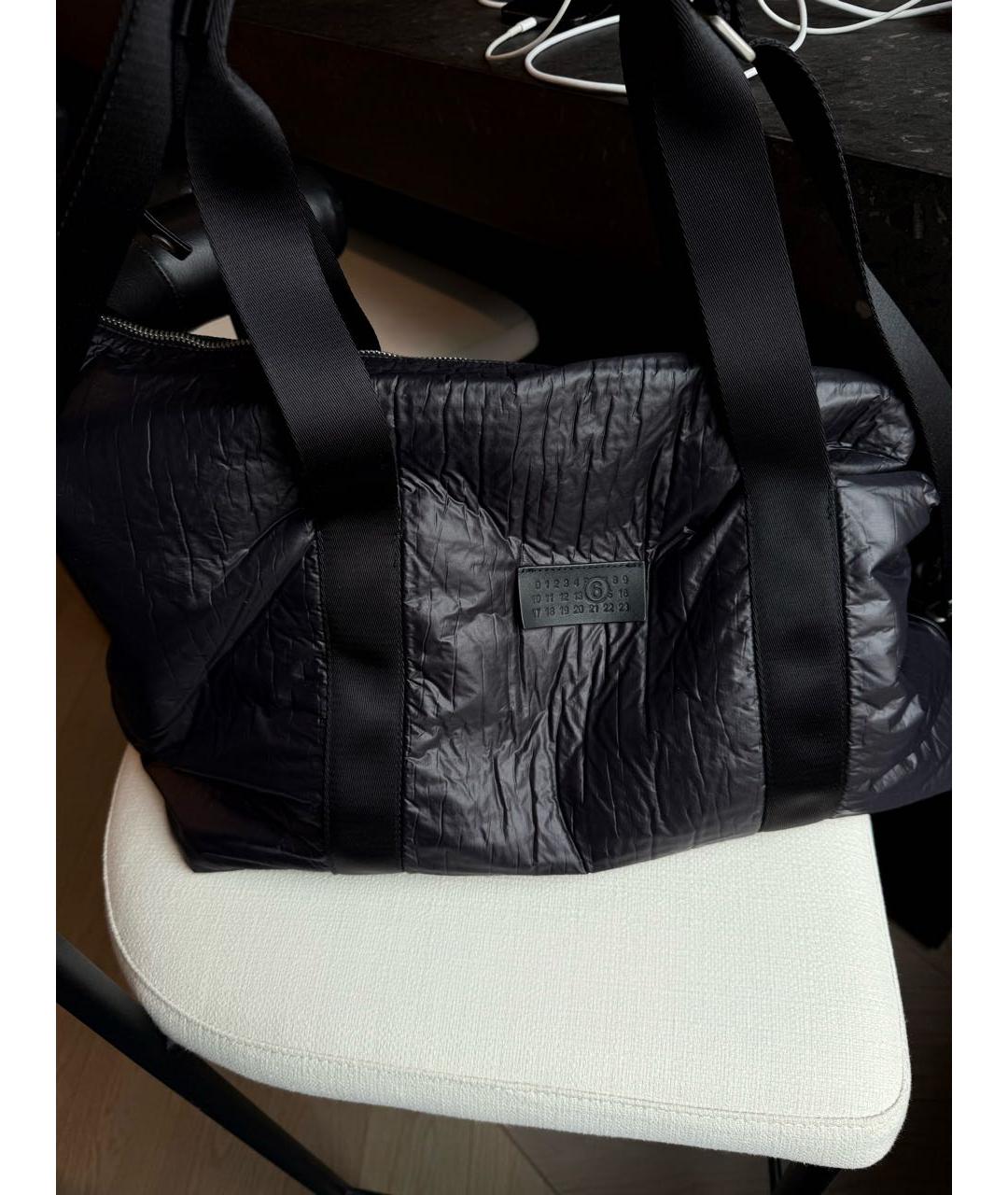 MM6 MAISON MARGIELA Черная дорожная/спортивная сумка, фото 6