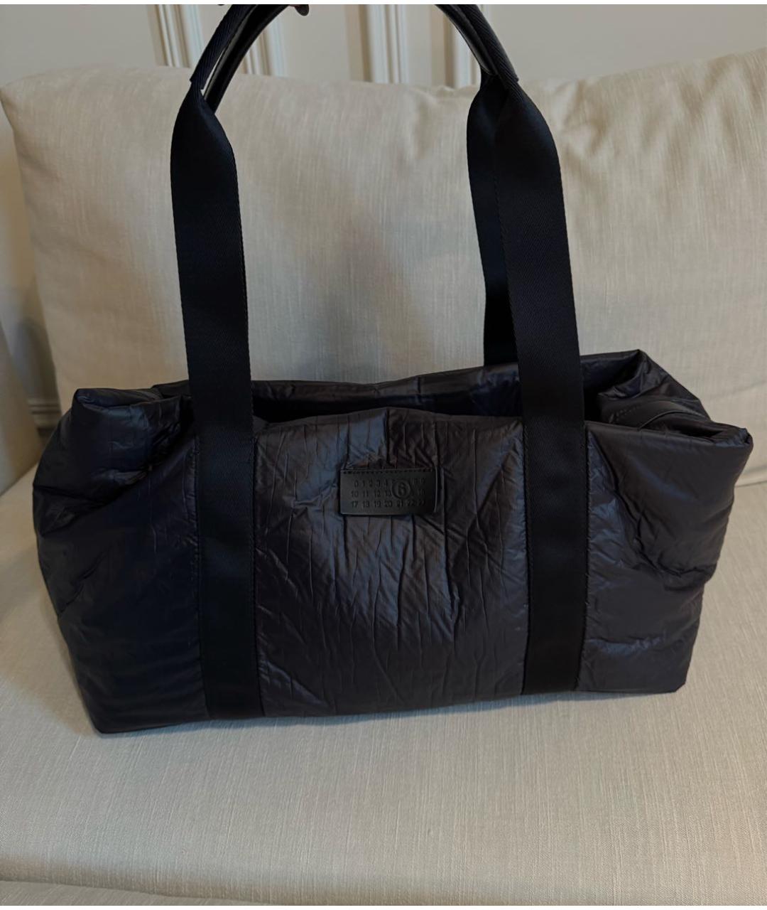 MM6 MAISON MARGIELA Черная дорожная/спортивная сумка, фото 4